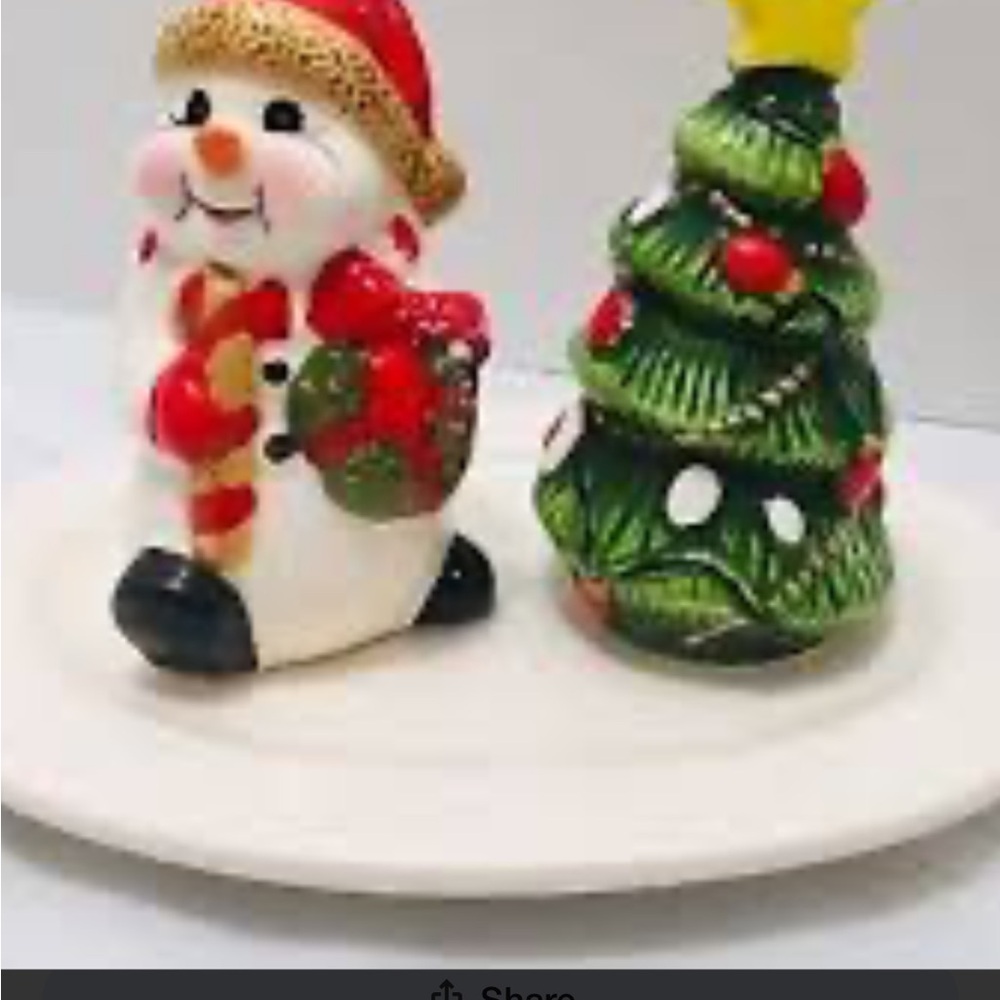 THOMAS PACCONI 6 Piece Christmas 
SALT & PEPPER DISPLAY TRAY SET - Picture 2 of 6
